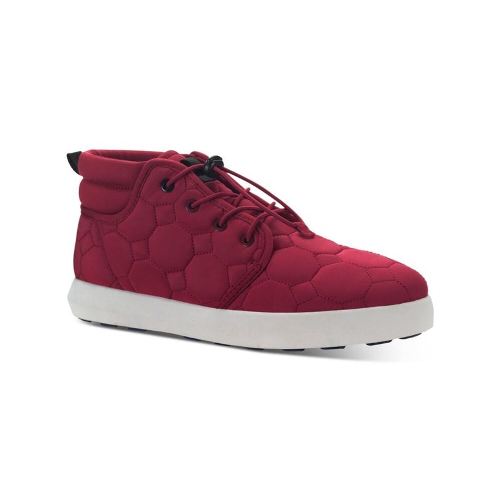 SUN STONE Mens Red Patterened Puffer Fin Toe Platform Sneakers Shoes 11 M